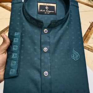 Men’s Premium Warm Taupe Panjabi – Elegant Regular Fit Ethnic Wear